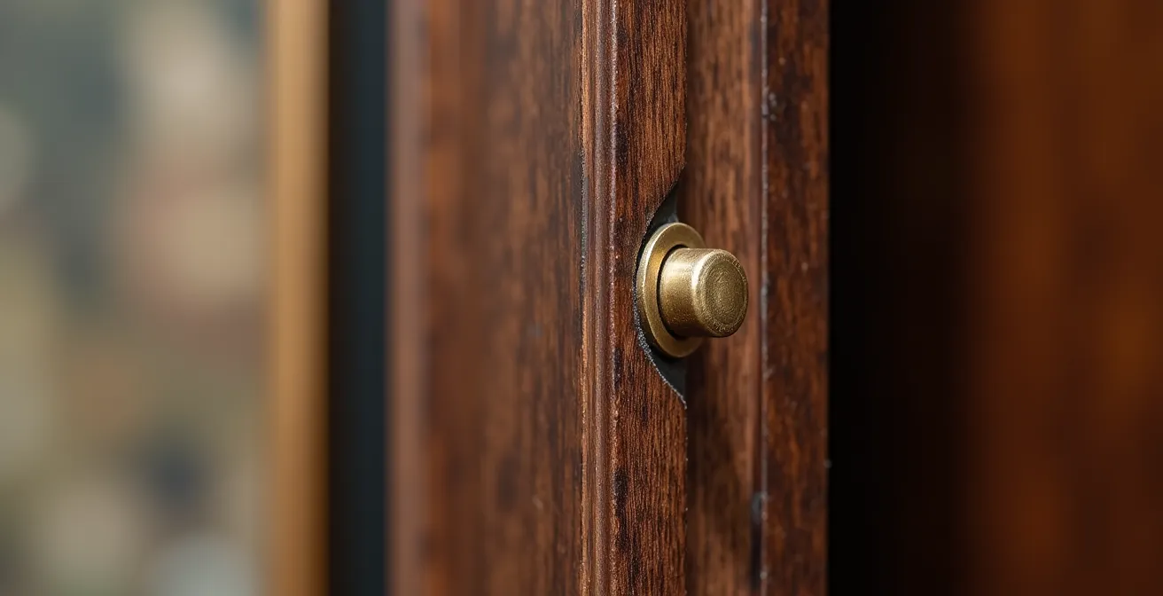 Moderner schlichter Museumsrahmen mit integrierter Messingplakette für Provenienzgeschichte