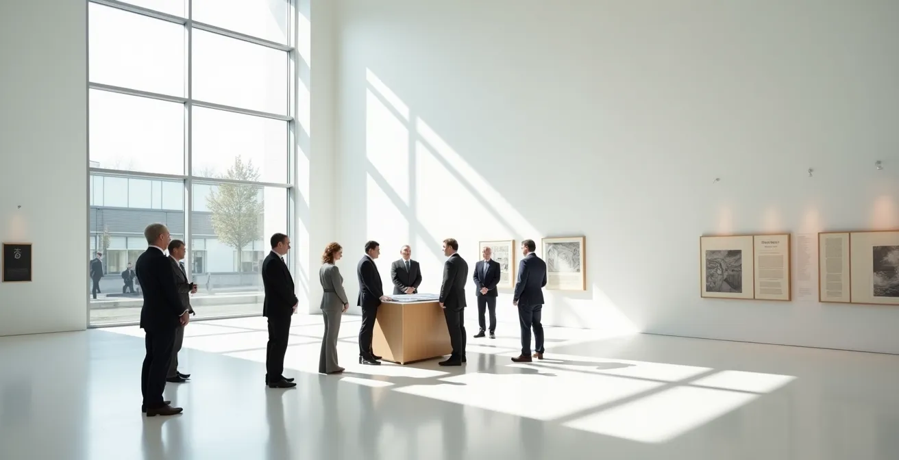 Feierliche Übergabezeremonie von Kulturobjekten in einem deutschen Museum